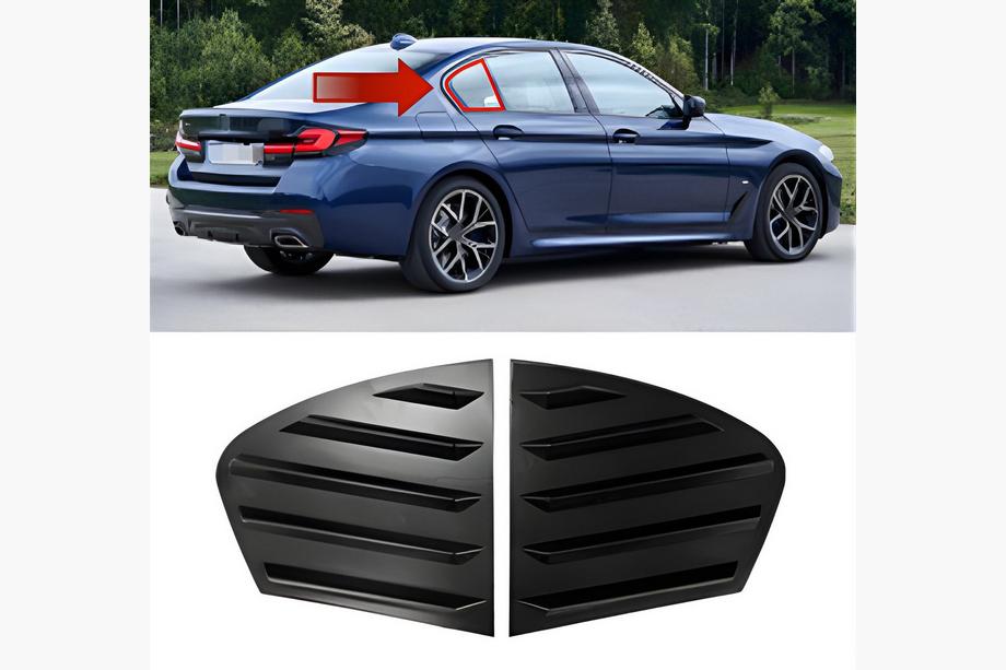 BMW 5-sarja G30/G31 2017–2023 Takalasien peitelistat DPT (kiiltävän musta, 2 kpl) Image