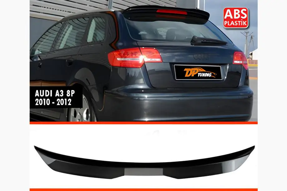 Audi A3 2003–2012 DPT V-1 -spoileri (2010-2012, HB, musta kiiltävä) Image