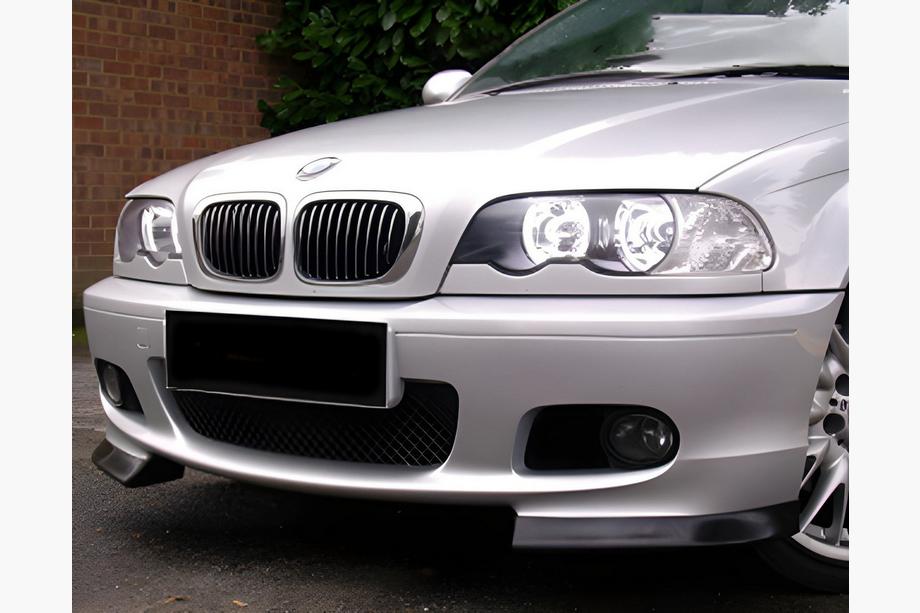 BMW 3-sarja E46 1998–2006 Etupuskurin lip-spoileri Flap DPT (kiiltävä musta) Image