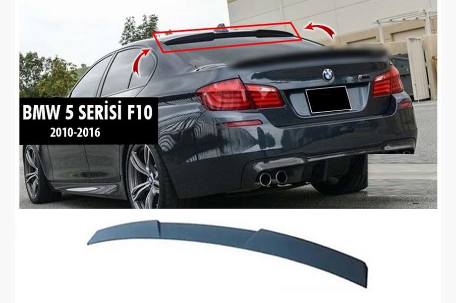 BMW 5-sarja F10/F11 2010–2016 M4-Style V1 spoilerilippa (F10, kiiltävän musta) Image