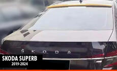 Skoda Superb 2015–2024 DPT V-2 takasiipi (2019-2024, mustakiiltävä) kuva 1