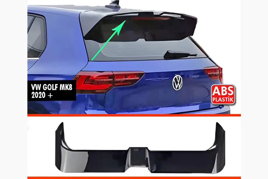 Volkswagen Golf 8 2019– DPT V-1 -spoileri (HB, kiiltävän musta) Image