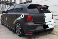 Volkswagen Polo 2010–2017 Spoileri DPT V-3 (HB, kiiltävä musta) kuva 3