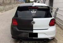 Volkswagen Polo 2010–2017 Spoileri DPT V-3 (HB, kiiltävä musta) kuva 4