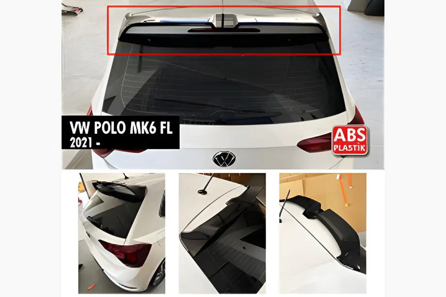 Volkswagen Polo 2017– Spoileri DPT V-1 (2021+, HB, kiiltomusta) Image
