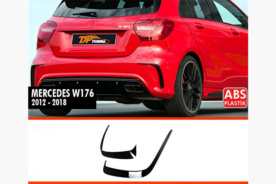 Mercedes A-sarja W176 2012–2018 DPT takaspoilerin suojakuoret (kiiltävä musta) Image