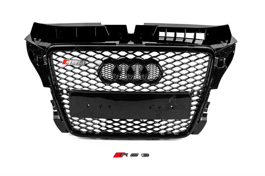 Audi A3 2003–2012 RS-style etusäleikkö (2008-2012, musta kromilla) Image