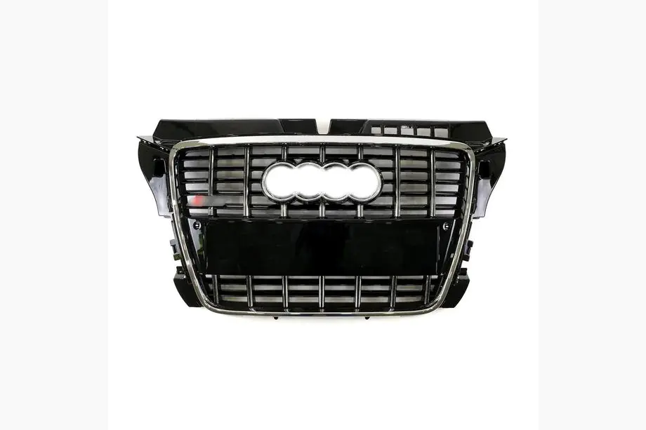 Audi A3 2003–2012 Etusäleikkö S-style (2008-2012, musta kromilla) Image