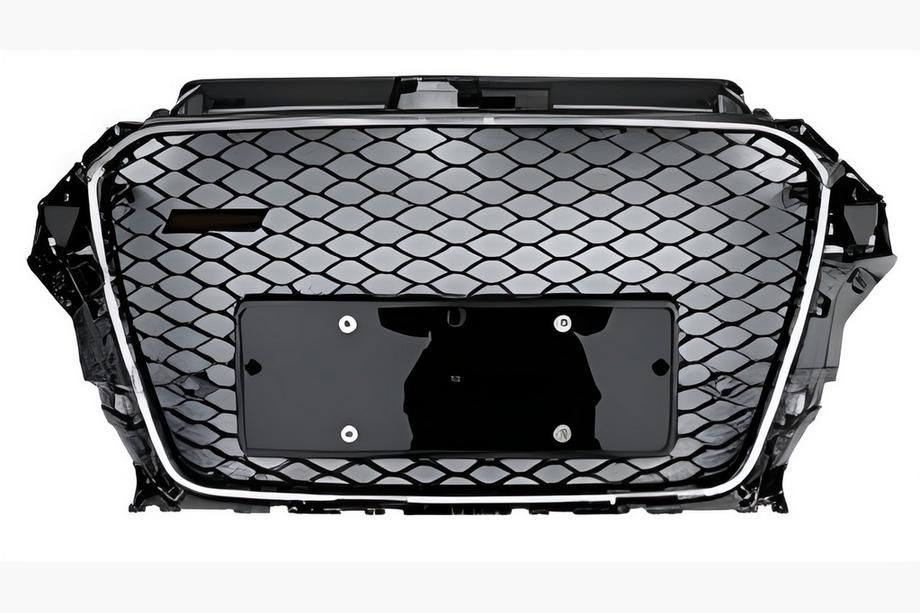 Audi A3 2012–2020 RS-tyylinen etusäleikkö (2012-2016, musta kromilla) Image