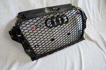 Audi A3 2012–2020 RS-tyylinen etusäleikkö (2012-2016, musta) kuva 3
