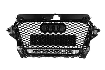 Audi A3 2012–2020 RS-tyylinen etusäleikkö Quattro-tekstillä (2012-2016, musta) kuva 4