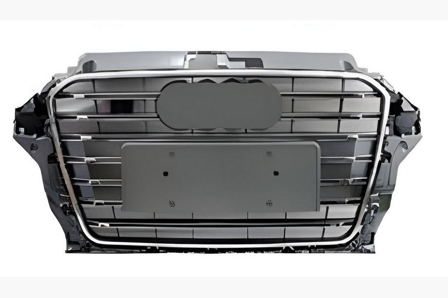 Audi A3 2012–2020 RS-tyylinen etusäleikkö (2012-2016, harmaa kromilla) Image
