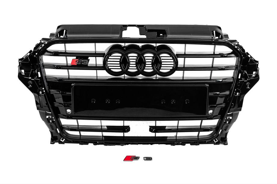 Audi A3 2012–2020 Etusäleikkö S-style (2012-2016, musta) Image