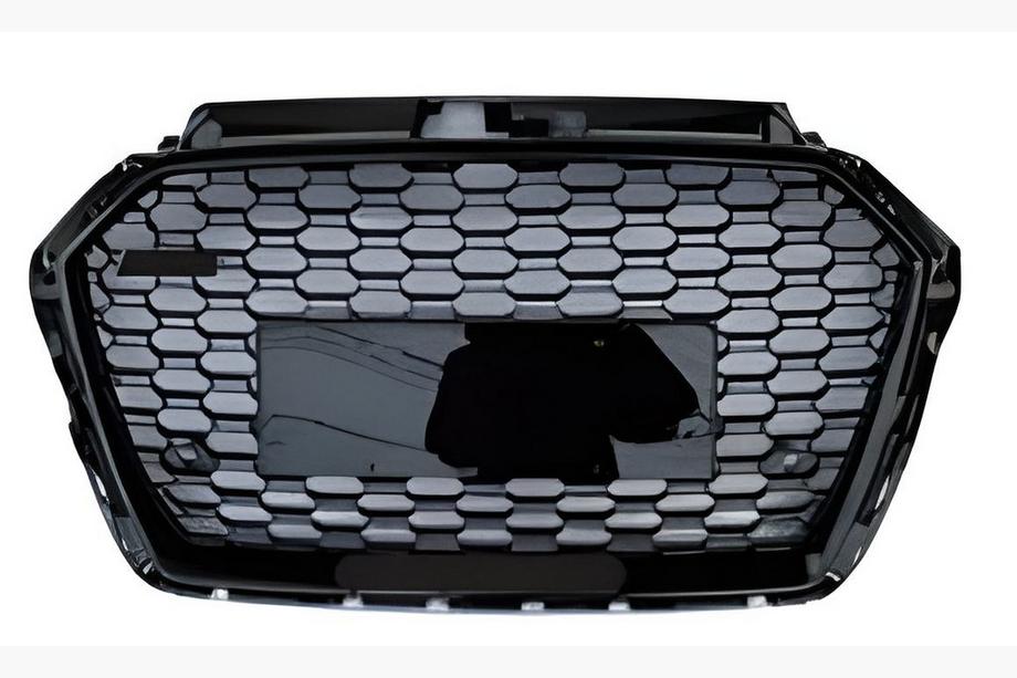Audi A3 2012–2020 RS-tyylinen etusäleikkö (2016-2020, ilman logoa, musta) Image