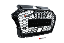 Audi A3 2012–2020 RS-tyylinen etusäleikkö (2016-2020, musta/harmaa) kuva 3