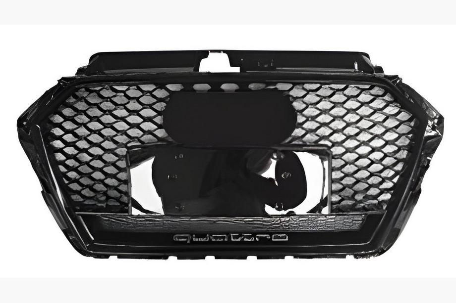 Audi A3 2012–2020 RS-tyylinen etusäleikkö Quarrto-tekstillä (2016-2020, musta) Image