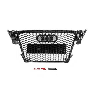 RS-style V-2 etusäleikkö (2007-2011, musta kromilla) Audi A4 B8 2007–2015 kuva 4