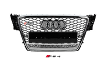 Audi A4 B8 2007–2015 Etusäleikkö Quattro-tekstillä, RS-style (2007-2011, musta) kuva 1