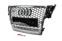 Audi A4 B8 2007–2015 Etusäleikkö Quattro-tekstillä, RS-style (2007-2011, musta) kuva 2