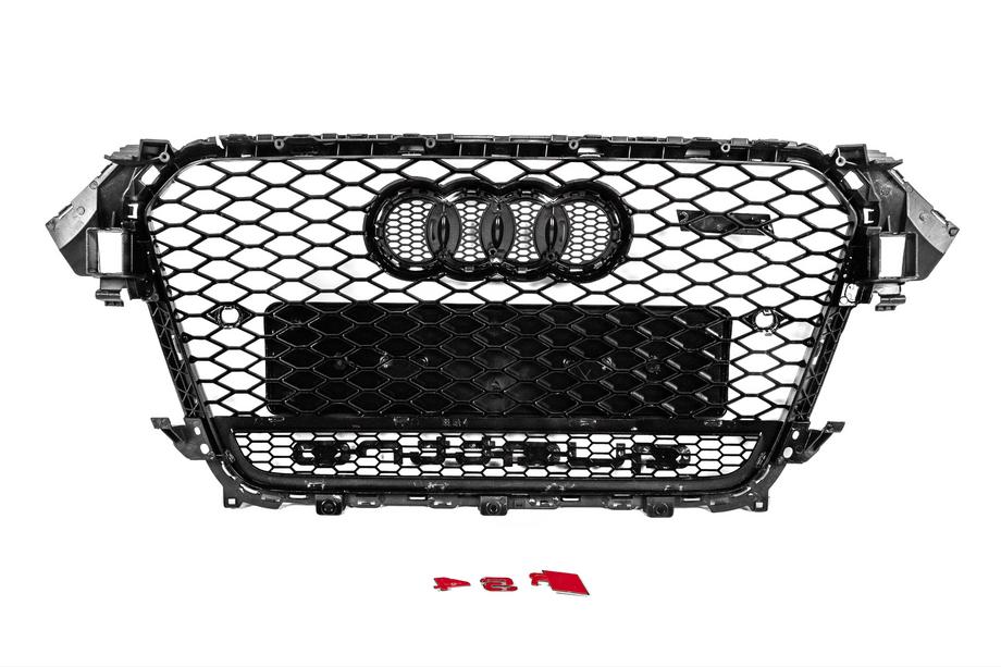 Audi A4 B8 2007–2015 Musta etusäleikkö RS-tyyliin, Quattro-tekstillä (2012-2015) Kuva 4