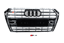 Audi A4 B9 2015–2024 Etusäleikkö S-style (2015-2019, kromi+musta) kuva 1