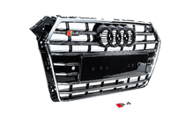 Audi A4 B9 2015–2024 Etusäleikkö S-style (2015-2019, kromi+musta) kuva 3