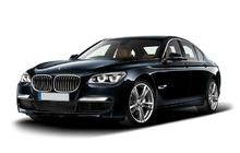 BMW 7-sarja F01/F02 2008–2015 Munuaismaski 1-bar (kiiltävä musta kromikehyksellä) kuva 1