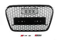 Audi A6 C7 2011–2017 Musta RS-tyylinen etusäleikkö (2011-2014) kuva 1