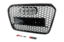 Audi A6 C7 2011–2017 Musta RS-tyylinen etusäleikkö (2011-2014) kuva 3