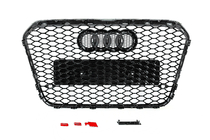 Audi A6 C7 2011–2017 Musta RS-tyylinen etusäleikkö (2011-2014) kuva 4