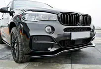 BMW X5 F15 2013–2018 Etupuskurin lip-spoileri DPT V-1 (M-Sport, kiiltävä musta) kuva 3