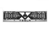 Tesla Kromattu rekisterikilven kehys (1 kpl, ruostumaton teräs) kuva 1