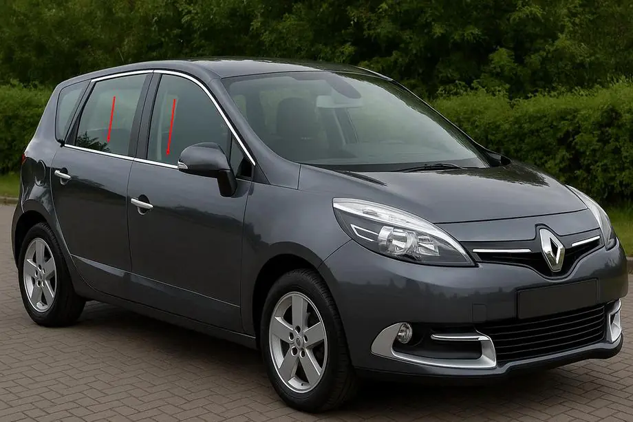 Renault Scenic/Grand 2009–2016 Ikkunankehyslistat (4 kpl, ruostumaton teräs) Image
