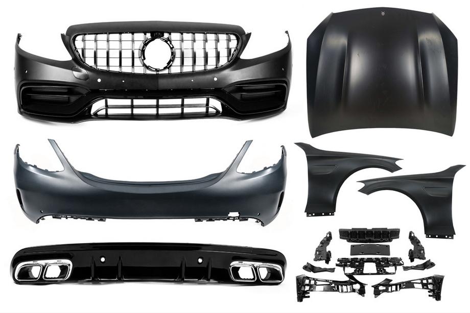 Mercedes C-class W205 2014–2021 Korisarja konepellillä ja lokasuojilla (C63 AMG) Image