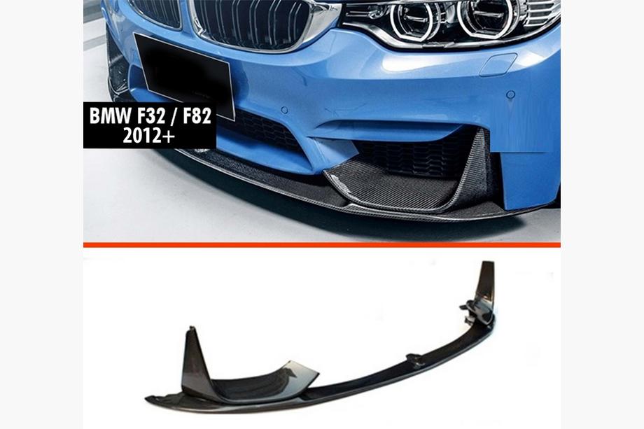 BMW 4-sarja F32/F33/F36 2012–2020 DPT V-3 etulipaspoileri (M4, kiiltävä musta) Image