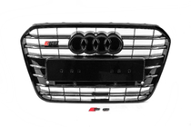 Audi A6 C7 2011–2017 Musta etumaski mustalla kehyksellä S-style (2011-2014) kuva 1