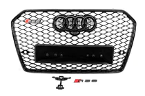 Audi A6 C7 2011–2017 Etuosan musta RS-tyylinen jäähdyttimen säleikkö (2014-2017) kuva 1