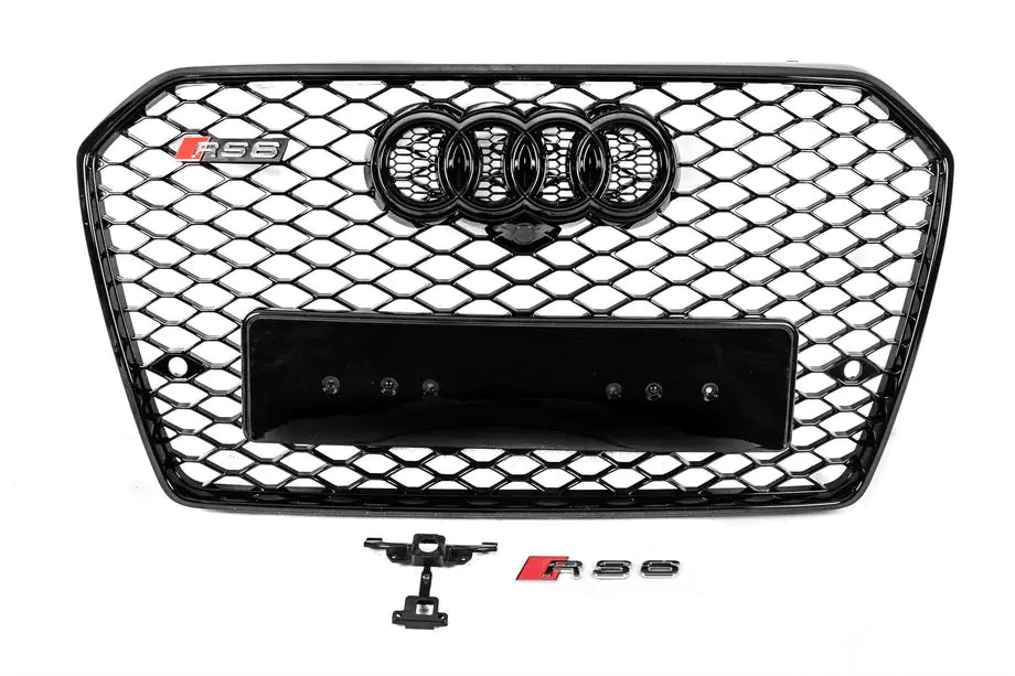 Audi A6 C7 2011–2017 Etuosan musta RS-tyylinen jäähdyttimen säleikkö (2014-2017) Image