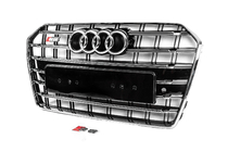 Audi A6 C7 2011–2017 Musta etusäleikkö kromikehyksellä S-Style (2014-2017) kuva 2