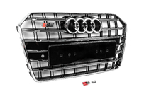 Audi A6 C7 2011–2017 Musta etusäleikkö kromikehyksellä S-Style (2014-2017) kuva 3