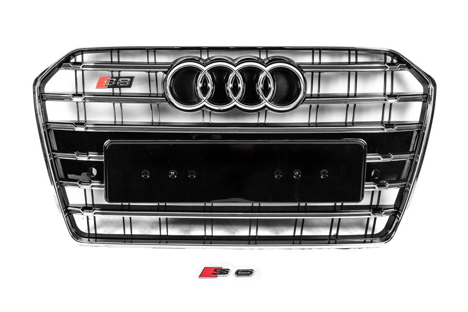 Audi A6 C7 2011–2017 Musta etusäleikkö kromikehyksellä S-Style (2014-2017) Image