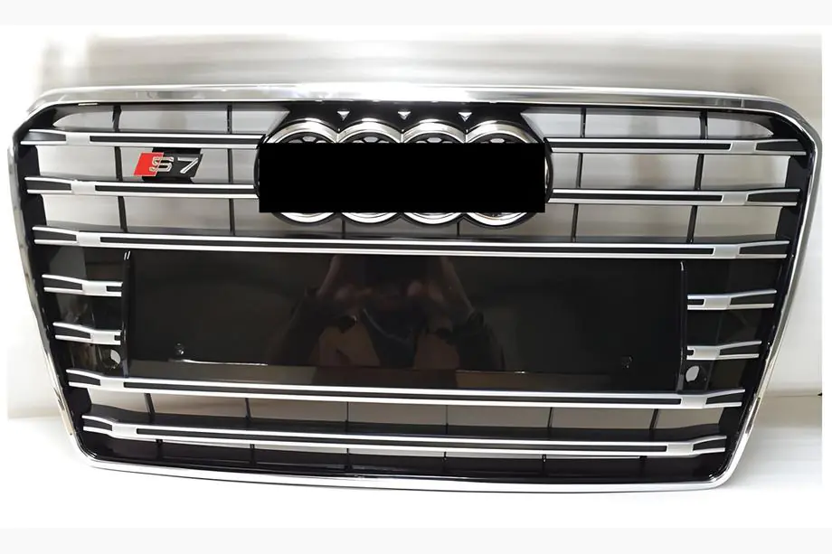 Audi A7 2010–2018 S-Style etusäleikkö (2015-2018, musta kromilla) Image