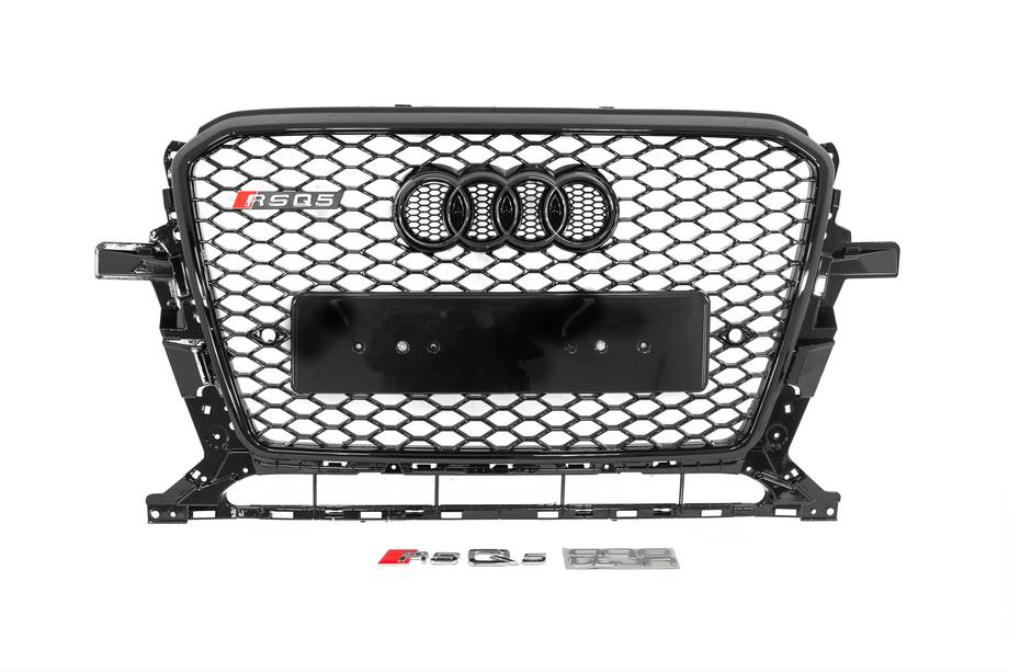 Audi Q5 2008–2017 Etusäleikkö RSQ-Style Quattro-tekstillä (2012-2017, musta) Image