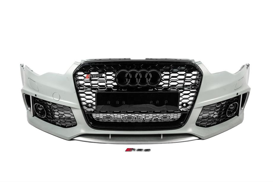 Audi A6 C7 2011–2017 Etupuskuri mustalla RS6-Style jäähdyttäjän säleiköllä (2011-2014) Image