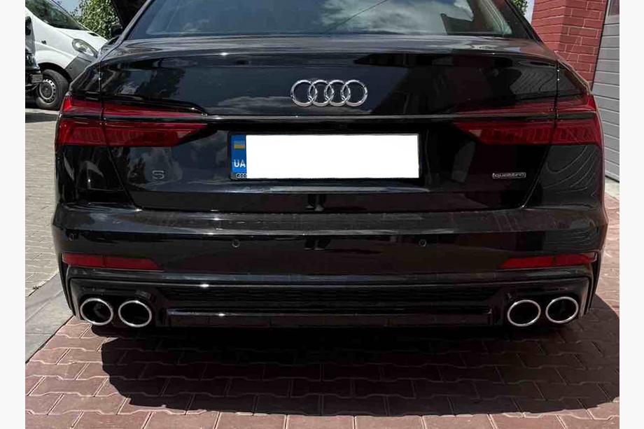 Audi A6 C8 2018–2025 Takal diffuusori pakoputken päillä S-Style Silver (S / S-Line) Image