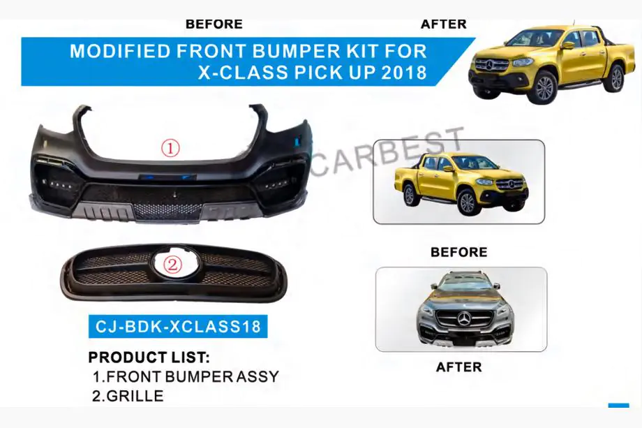 Mercedes X class 2017–2020 Etupuskuri ja säleikkö (AMG-tyyli) Image