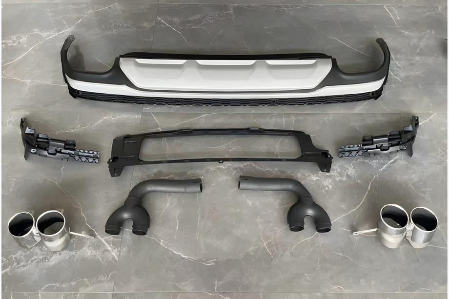 Audi Q7 2015–2026 Takadiffuusori pakoputken päillä QRS-Style (2020+, Harmaa) Kuva 1