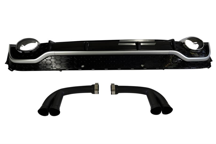Audi Q7 2015–2026 Takadiffuusori pakoputkenpäillä QRS-Style (2020+, Harmaa/Musta, 2.0/3.0) Image