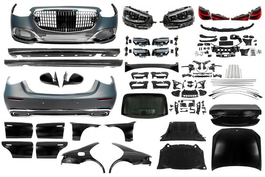 Mercedes S-class W221 2005–2013 W223 Maybach facelift-sarja (sis. ovenkahvat ja koristelistat) Image