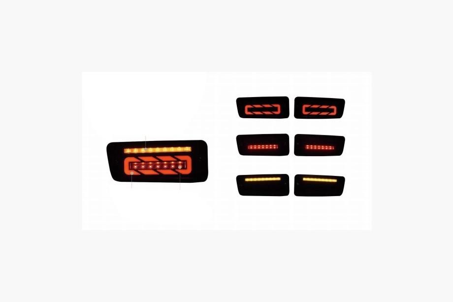 Nissan Patrol Y61 1997–2011 LED-takavalot Smoke Black (1999-2005, 2 kpl) Image